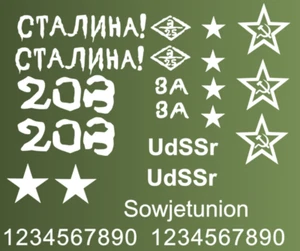 RC Panzer 1/16 Decalcomanie Adesivo T34 KV1 PanzerThank 1:16 UdSSr Tank (56/17) - Foto 1 di 1