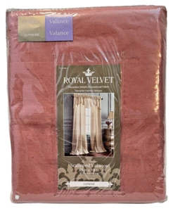 Cenefa festoneada Royal Velvet Supreme 85" x 18" polvorienta cobre rosa mezcla de rayón - Imagen 1 de 6