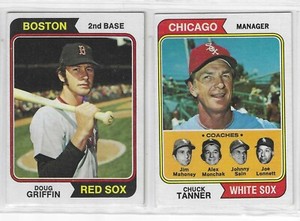 1974 Topps Baseball Cards Singles #201 to #300