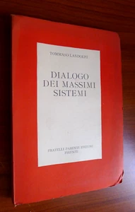 LANDOLFI DIALOGO DEI MASSIMI SISTEMI RACCONTI LETTERATURA ITALIANA 1937 PRIMA ED - Foto 1 di 2
