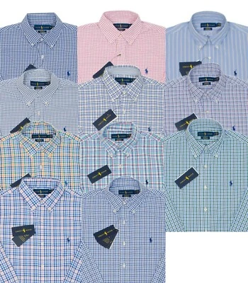 Ralph Lauren Men Classic Fit Performance Stretch Check Plaid Polo Shirts AS - Image 1 of 3