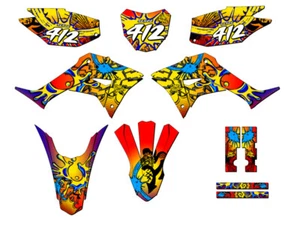 2019-2023 CRF 250 F ZANY Red Senge Graphics Kit Compatible with Honda - Bild 1 von 10