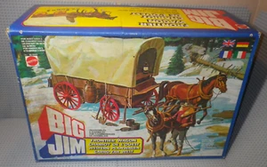 Frontier Wagon / Chariot de l'Ouest - Big Jim - en Boîte - Mattel 1976 #92-9483 - Imagen 1 de 11