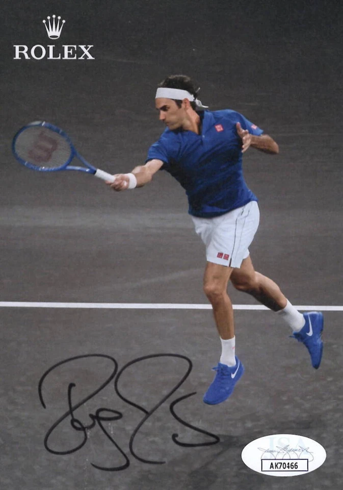 Roger Federer Signed Autograph 4x6 Photo Card Wimbledon Tennis Champion JSA COA - Image 1 of 1