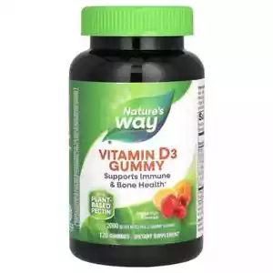 2 X Nature's Way, Vitamin D3 Gummies, Mixed Fruit, 50 mcg (2,000 IU), 120 Gummie - Picture 1 of 2