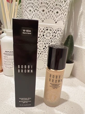 Base de piel sin peso W-036 Warm Sand, Bobbi Brown FPS 15, 1 oz/30 ml, nueva en caja Foto 1 de 4