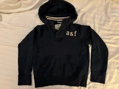 Sudadera con capucha grande abotonada de colección Abercrombie & Fitch para niños jóvenes Foto 1 de 4