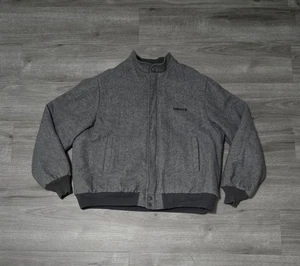 Vintage K-Brand Full Zip Bomber Jacket Sherpa Lined Wool Silk USA Made Size XL - Bild 1 von 15