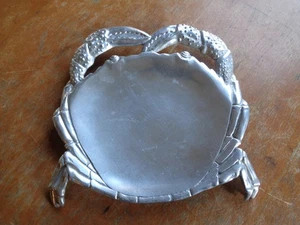 VTG Crab Plate Arthur Court Cast Aluminum Decorative 8" - Picture 1 of 11