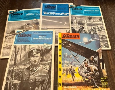 Der Landser grossband German language WW2 Magazine Booklet Lot of 5 Foto 1 de 4