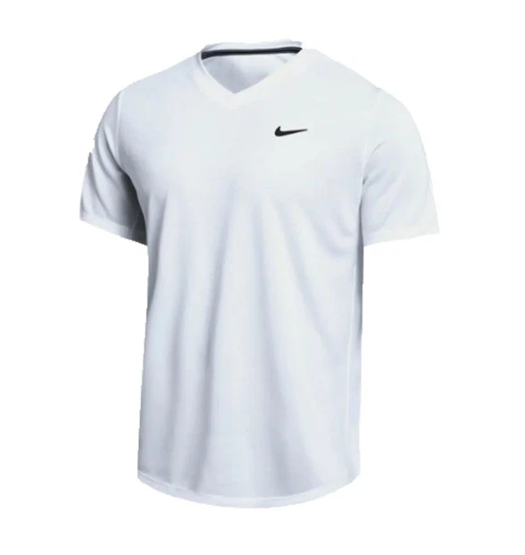Camisa de tenis Nike Court Dri-fit Victory Top cuello en V para hombre S nueva con etiquetas DH4934-100 Foto 1 de 2