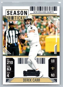 DEREK CARR (2014-2024) NFL New Orleans Saints - CHOOSE YOUR CARD! - Picture 1 of 22