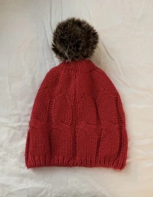 GAP MUJER GORRO TEJIDO COLOR ROJO CON POMPÓN TALLA ÚNICA Foto 1 de 4