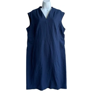 MM. Lafleur Aditi 3.0 Sheath Dress Women Plus 1X Sleeveless V-neck Galaxy Blue - Picture 1 of 4