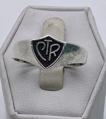 Anillo DE COLECCIÓN Maestros Plata Esterlina 'CTR' Elige el Anillo LDS Correcto Talla 11.75  Foto 1 de 4