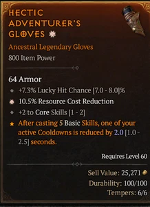Gloves 1GA Sorc +2 Core Skills Season 9 SC D4 PS5 - Bild 1 von 1