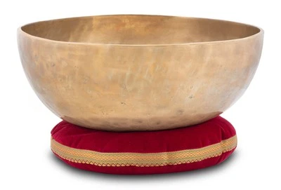 Bol Chantant Tibetain 7 Metaux Meditation Bouddhiste 5800g 39cm Set Coussinet - Photo 1/4