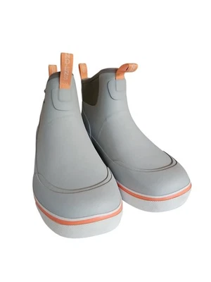 Grundens Deck Boss Fishing Boots Men's Size 11 Gray Waterproof Rubber Rain Shoes - Image 1 of 4