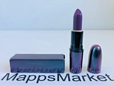 NIB Authentic MAC Mirage Noir Lipstick in BEACH NUT (Deep Violet) Matte - Image 1 of 4