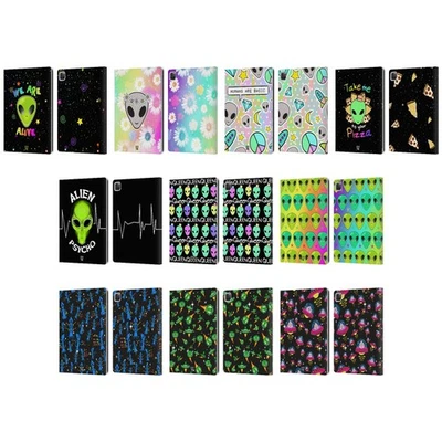 HEAD CASE DESIGNS ALIENS LEATHER BOOK WALLET CASE COVER FOR APPLE iPAD - Image 1 of 4