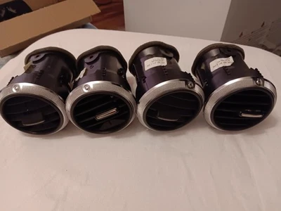 Juego de 4 salidas de aire acondicionado para tablero delantero Audi A3 2006-2011 doble cromo OEM Foto 1 de 4