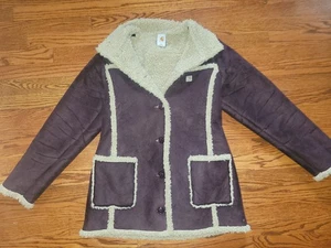 Carhartt Suede Sherpa Lined Boulder Parka Women’s Small 4-6 Jacket - Picture 1 of 4