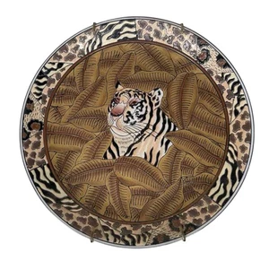 Colfax Gallery Accent Tiger Decorative Plate Safari Jungle Animal Wall Art 10” - Picture 1 of 4