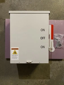 200 Amp Transfer Switch, 3P 120/240V, 48000W General-Duty Double-Throw Safety - Picture 1 of 9