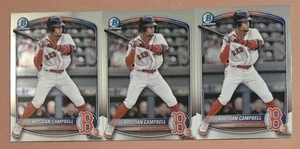 (3) Kristian Campbell 2025 Bowman Chrome Prospect Card #BCP-42 LOT - Picture 1 of 1