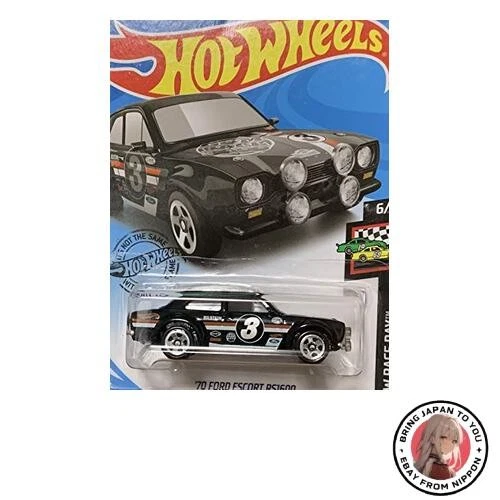 Nuove HOT WHEELS '70 Ford Escort RS1600 nere #102 - Immagine 1 di 1