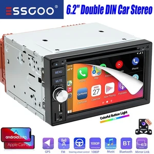 6.2" Double 2 DIN Head Unit Car Stereo Touch Screen Radio Bluetooth FM/TF/AUX - Picture 1 of 16