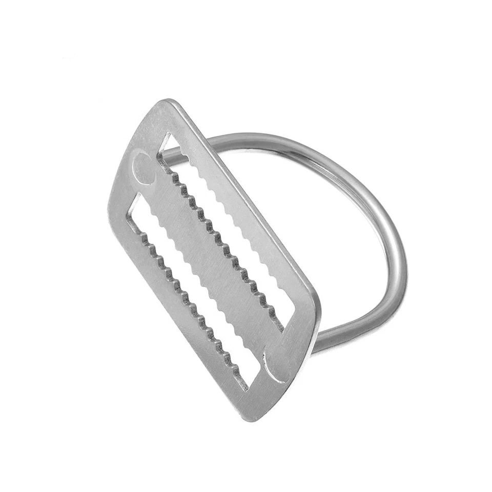 Scuba Choice Scuba Diving Stainless Steel Weight Belt Keeper with D-Ring 2"