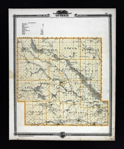 1875 Andreas Iowa Map Guthrie County Panora Guthrie Center Stuart Casey IA - Picture 1 of 4