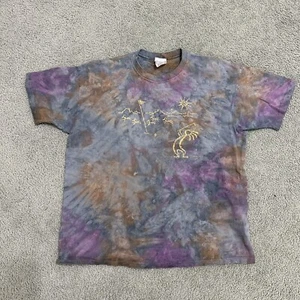 Vintage 90s Kokopeli Golf T Shirt Single Stitch Native Southwest Rock Art - Picture 1 of 6