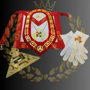 Freimaurer Königsbogen Vergangenheit Hohepriester bestickt Premium Qualität Zeremonie Paket - Bild 1 von 8