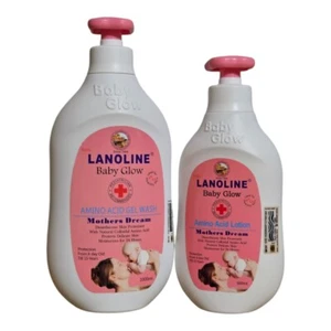 Lanoline Baby Glow Aminosäure Gel Waschen 1000 ml, Lotion 600 ml Tag 1 bis 15 Jahre - Bild 1 von 4