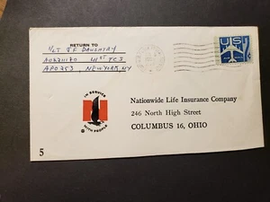 APO 253 EVREUX, FRANCE 1959 Army Air Force Cover 41st TCS - Picture 1 of 2