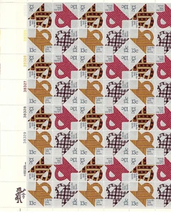 US Scott# 1748a 1978 13c Basket Design Sheet of 48 see note for P#'s LL VF MNH - Picture 1 of 2