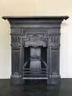 Original Restored Antique Cast Iron Edwardian Fireplace Medium Bedroom (TA431)