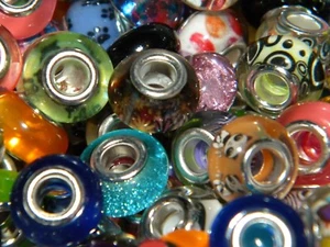 NEW 500/Pc COLORFUL random Mixed 14mm RESIN European Beads lot FREE Shipping - Picture 1 of 11
