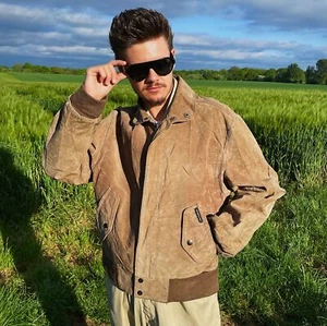 Vintage Members Only Leather jacket in Beige - Picture 1 of 7