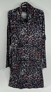 NWT Nic & Zoe Glowing Sunset Sheath Dress Kangaroo Pocket Drape Neck M Stretch - Picture 1 of 10