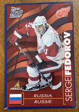 1997-98 Kraft Dinner Pinnacle 3.5x5 Card- #14 Sergei Fedorov - Detroit Red Wings