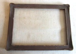 Vintage Frame Pie Crust Bat Wing Rectangle Gesso/Wood/Gold Paint Art Nouveau - Picture 1 of 6