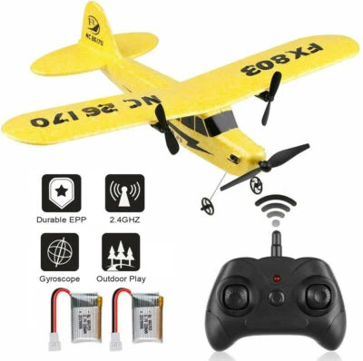 FX-803 RC Plane 2.4GHz 2 CH Remote Control Airplane Model 6-Axis Gyro Kids Toys - Image 1 of 4