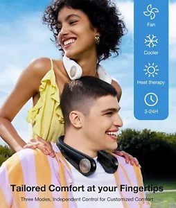 Ultra-Light Portable Neck Fan Rechargeable with 3 Modes Fan/Cool/Heat - Picture 1 of 23