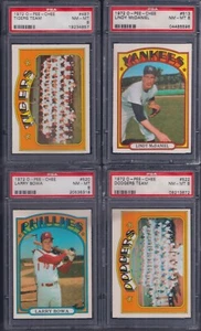 PSA 8 1972 OPC O-pee-chee by Topps #513 Lindy McDaniel New York Yankees ONLY - Picture 1 of 17