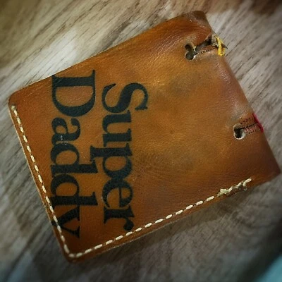 Louisville Slugger Super Daddy baseball glove handmade wallet - Image 1 of 3