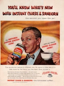 Impresión publicitaria vintage bebida café persecución y Sandborn instantáneo hombre guapo 58 - Imagen 1 de 1