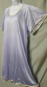 Only Necessities Purple Yellow Nightgown Calf Short Sleeve Large  52" BUST  - Picture 1 of 5